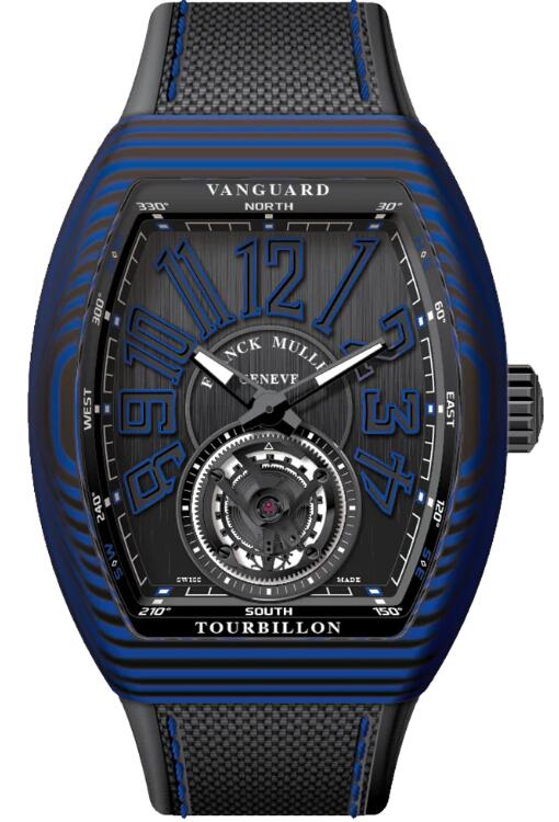 Buy Franck Muller Vanguard Tourbillon Blue Black Carbon Case Replica Watch for sale Cheap Price V 45 T CARBL (NR) (NR. NR BL) - Click Image to Close